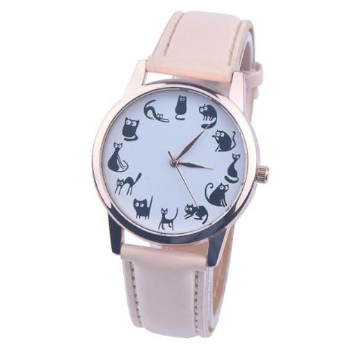 Quartz "Lucky" Black Cat Wrist Watch  (7 Colors)