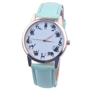 Quartz "Lucky" Black Cat Wrist Watch  (7 Colors)