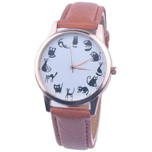 Quartz "Lucky" Black Cat Wrist Watch  (7 Colors)