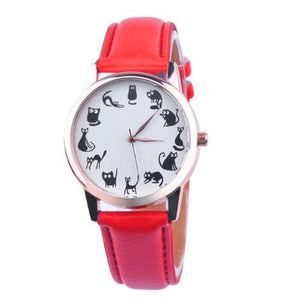 quartz cat wrist watch 