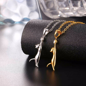 "Lucky Cat" Charm Necklace & Earrings Set