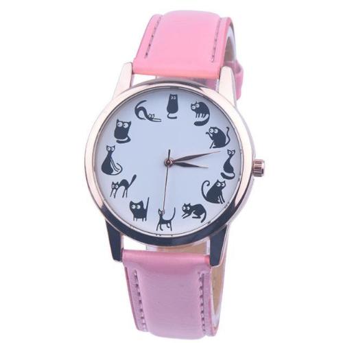 Quartz "Lucky" Black Cat Wrist Watch  (7 Colors)