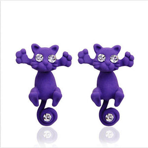 Ear Studs Cartoon Cat Fun ~ New Arrivals 2018 (10 Colors)