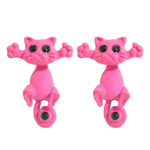 Ear Studs Cartoon Cat Fun ~ New Arrivals 2018 (10 Colors)
