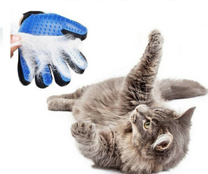 Pet Deshedding & Massaging Mitt (Great for Cats/Dogs)
