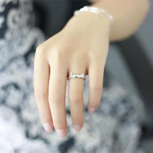 Silver Cat Paw Ring (Resizable)
