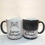 Light Magic mugs cute magic cat coffee mugs heat changing color cold hot sensitive transforming printed Tea Cup