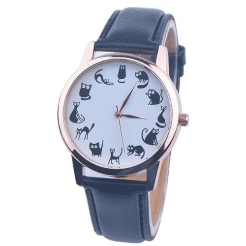 Quartz "Lucky" Black Cat Wrist Watch  (7 Colors)