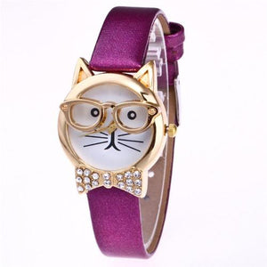 This cute Cat In Glasses Quartz Wrist Watch ensures you'll always look at the time and smile...