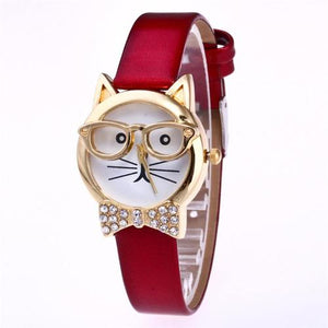 This cute Cat In Glasses Quartz Wrist Watch ensures you'll always look at the time and smile...