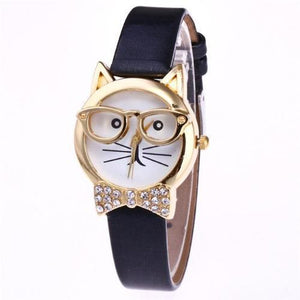 This cute Cat In Glasses Quartz Wrist Watch ensures you'll always look at the time and smile...