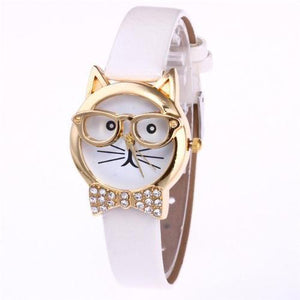 This cute Cat In Glasses Quartz Wrist Watch ensures you'll always look at the time and smile...