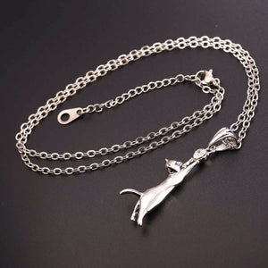 "Lucky Cat" Charm Necklace & Earrings Set