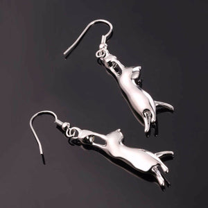 "Lucky Cat" Charm Necklace & Earrings Set