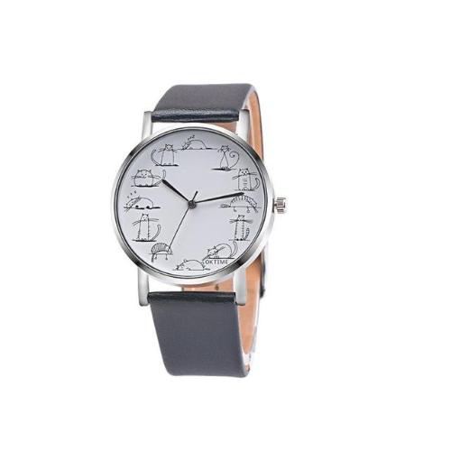 Watch With Cartoon Cat Dial