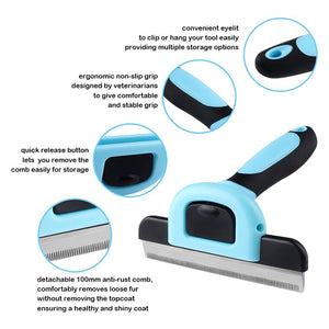 Cat/Dog Grooming Comb With Detachable Clipper Attachment